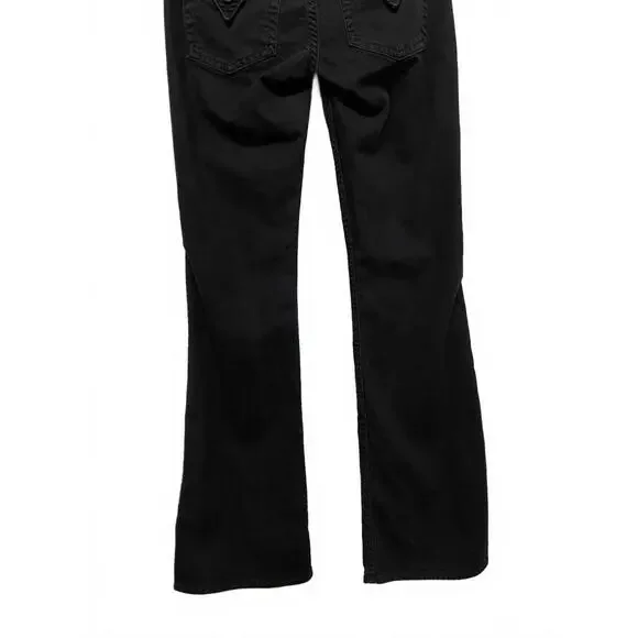 HUDSON Jeans Women's Black Flare Jeans Size 30 32” waist Flap Pockets - Picture 5 of 8
